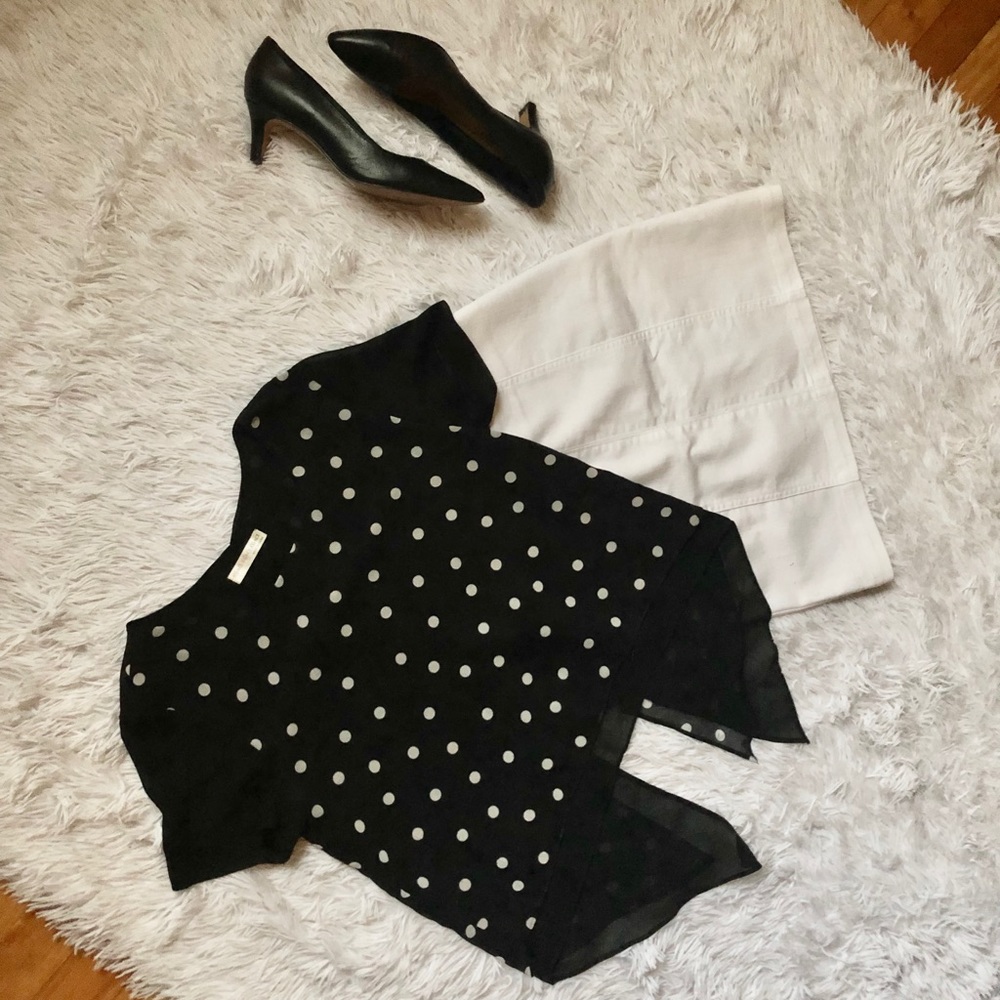 Black and White Polka Dot Blouse
